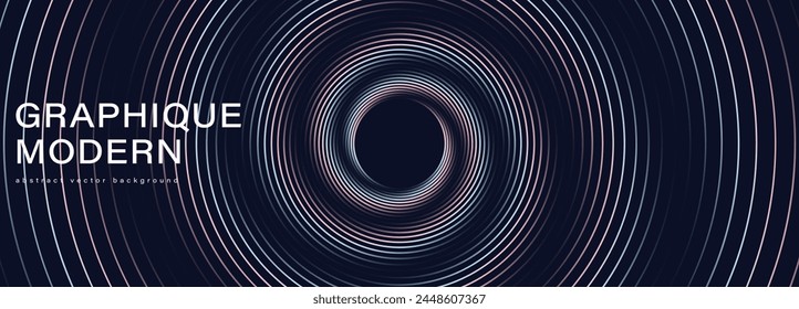 Fondo de Vector abstracto oscuro con remolino. Túnel, espiral, vórtice, movimiento, velocidad, avance