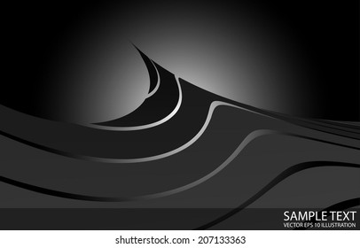 Dark abstract vector background template - Abstract dark space background illustration