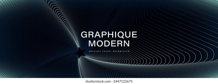 Dark abstract vector design, background, poster, wallpaper. Movement, acceleration, waves, volumes, vortex, spiral, tunnel