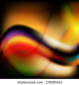 The dark abstract wave background