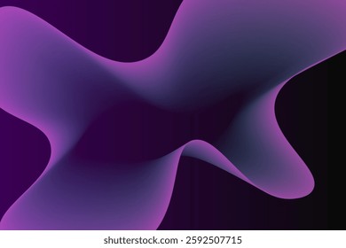 Dark Abstract Wave Background with Purple Gradient Flow