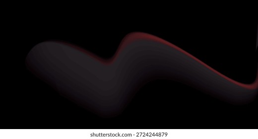 Uma forma escura, abstrata, semelhante a uma onda, com sutis gradientes vermelhos e cinzas sobre um fundo preto.