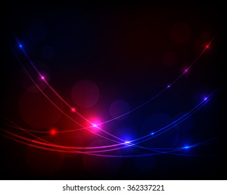 Dark abstract wavy glowing background