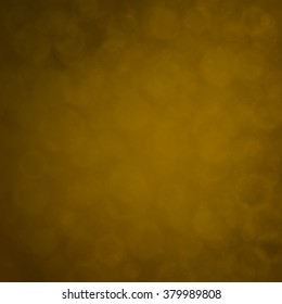 Dark abstract yellow bokeh background. The vector image.