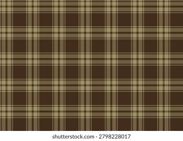 Dark academia plaid seamless pattern, bold cream and dark brown tartan check background for cozy blankets