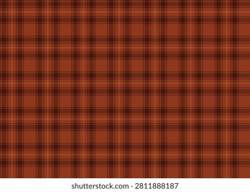 Dark academia plaid seamless pattern, vintage burnt orange and espresso brown tartan check background for autumn flannel clothing