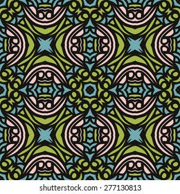 Dark ages pattern asian islam seamless vector pattern