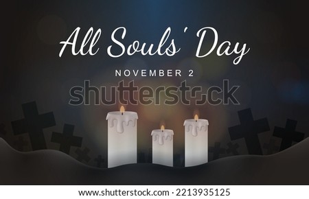 Dark all souls day design background. Vector design illustration.