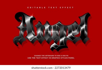 Dark Angel editable text effect template