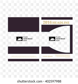 dark annual report Leaflet Brochure Flyer template A4 size design