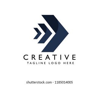 Dark arrow company | vector logo | Arrow icon | Template