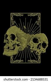 Dark art Skull Demon Head human Art work Illustration