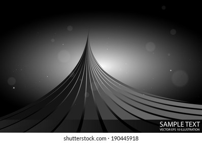 Dark astral metal background space illustration - Metal dark shiny vector background