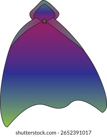dark aurora color cape vector
