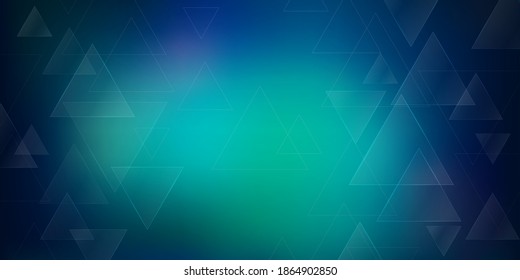 Dark Azure Background with Triangles. Modern Abstract Illustration with Colorful Triangles. Vector Template for Your Landing Page