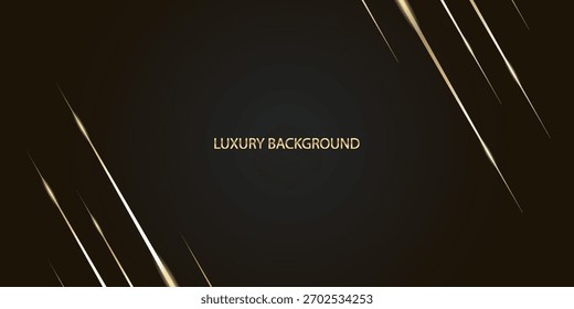 Dark backdrop featuring sleek golden diagonal lines and a central area for text or design elements.