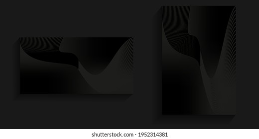 Dark background with abstract black and gray lines for card backgrounds, banners, social media backgrounds, covers