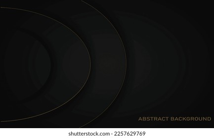 dark background with abstract golden half circles