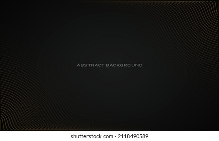 dark background with abstract golden lines in the corner