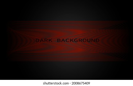 dark background with abstract red line in the middle for cover, poster, banner, billboard