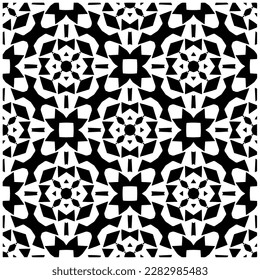 Fondo oscuro con formas abstractas. Textura en blanco y negro. Patrón de repetición monocromo sin inconvenientes para páginas web, texturas, tarjeta, afiche, tela, textil.
