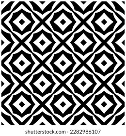 Fondo oscuro con formas abstractas. Textura en blanco y negro. Patrón de repetición monocromo sin inconvenientes para páginas web, texturas, tarjeta, afiche, tela, textil.