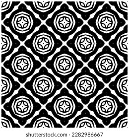 Dunkler Hintergrund mit abstrakten Formen. Schwarz-Weiß-Textur. Nahtlose monochrome Wiederholung Muster für Webseiten, Texturen, Karten, Poster, Gewebe, Textilien.