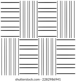 Dark background with abstract shapes. Black and white texture. Seamless monochrome repeating pattern for web page, textures, card, poster, fabric, textile.
