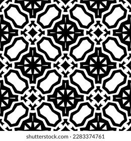 Fondo oscuro con formas abstractas. Textura en blanco y negro. Patrón de repetición monocromo sin inconvenientes para páginas web, texturas, tarjeta, afiche, tela, textil.