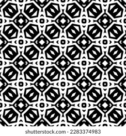 Fondo oscuro con formas abstractas. Textura en blanco y negro. Patrón de repetición monocromo sin inconvenientes para páginas web, texturas, tarjeta, afiche, tela, textil.