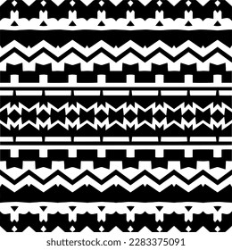 Dark background with abstract shapes. Black and white texture. Seamless monochrome repeating pattern for web page, textures, card, poster, fabric, textile.