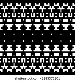 Dark background with abstract shapes. Black and white texture. Seamless monochrome repeating pattern for web page, textures, card, poster, fabric, textile.