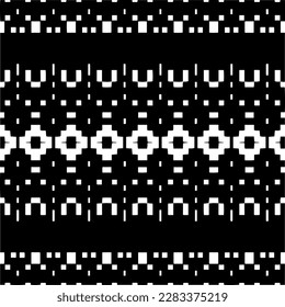 Dark background with abstract shapes. Black and white texture. Seamless monochrome repeating pattern for web page, textures, card, poster, fabric, textile.