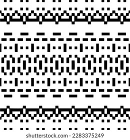 Dark background with abstract shapes. Black and white texture. Seamless monochrome repeating pattern for web page, textures, card, poster, fabric, textile.