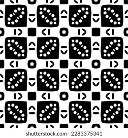 Fondo oscuro con formas abstractas. Textura en blanco y negro. Patrón de repetición monocromo sin inconvenientes para páginas web, texturas, tarjeta, afiche, tela, textil.