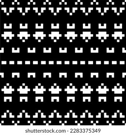Dark background with abstract shapes. Black and white texture. Seamless monochrome repeating pattern for web page, textures, card, poster, fabric, textile.