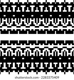 Dark background with abstract shapes. Black and white texture. Seamless monochrome repeating pattern for web page, textures, card, poster, fabric, textile.