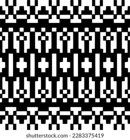 Dark background with abstract shapes. Black and white texture. Seamless monochrome repeating pattern for web page, textures, card, poster, fabric, textile.