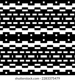 Dark background with abstract shapes. Black and white texture. Seamless monochrome repeating pattern for web page, textures, card, poster, fabric, textile.