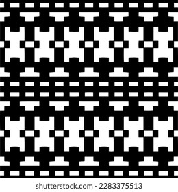 Dark background with abstract shapes. Black and white texture. Seamless monochrome repeating pattern for web page, textures, card, poster, fabric, textile.