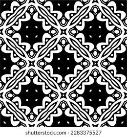 Fondo oscuro con formas abstractas. Textura en blanco y negro. Patrón de repetición monocromo sin inconvenientes para páginas web, texturas, tarjeta, afiche, tela, textil.