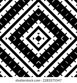 Dunkler Hintergrund mit abstrakten Formen. Schwarz-Weiß-Textur. Nahtlose monochrome Wiederholung Muster für Webseiten, Texturen, Karten, Poster, Gewebe, Textilien.