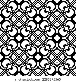 Fondo oscuro con formas abstractas. Textura en blanco y negro. Patrón de repetición monocromo sin inconvenientes para páginas web, texturas, tarjeta, afiche, tela, textil.