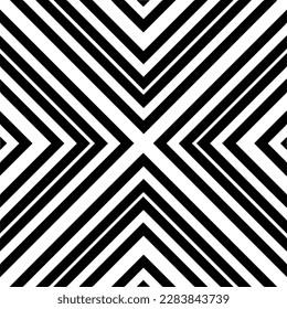 Dark background with abstract shapes. Black and white texture. Seamless monochrome repeating pattern for web page, textures, card, poster, fabric, textile.