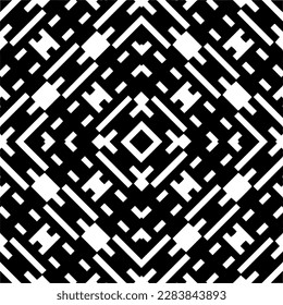 Fondo oscuro con formas abstractas. Textura en blanco y negro. Patrón de repetición monocromo sin inconvenientes para páginas web, texturas, tarjeta, afiche, tela, textil.