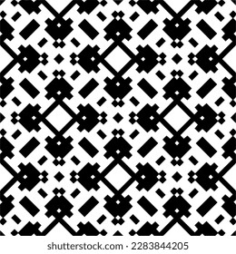 Fondo oscuro con formas abstractas. Textura en blanco y negro. Patrón de repetición monocromo sin inconvenientes para páginas web, texturas, tarjeta, afiche, tela, textil.