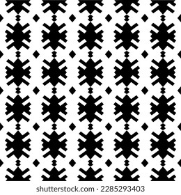 Dunkler Hintergrund mit abstrakten Formen. Schwarz-Weiß-Textur. Nahtlose monochrome Wiederholung Muster für Webseiten, Texturen, Karten, Poster, Gewebe, Textilien.