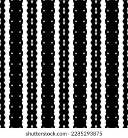 Dark background with abstract shapes. Black and white texture. Seamless monochrome repeating pattern for web page, textures, card, poster, fabric, textile.