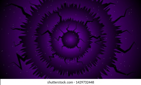 Dark Background Abstract Spikes Purple 