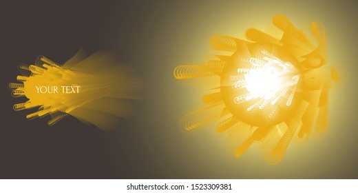 Dark background with abstract sun